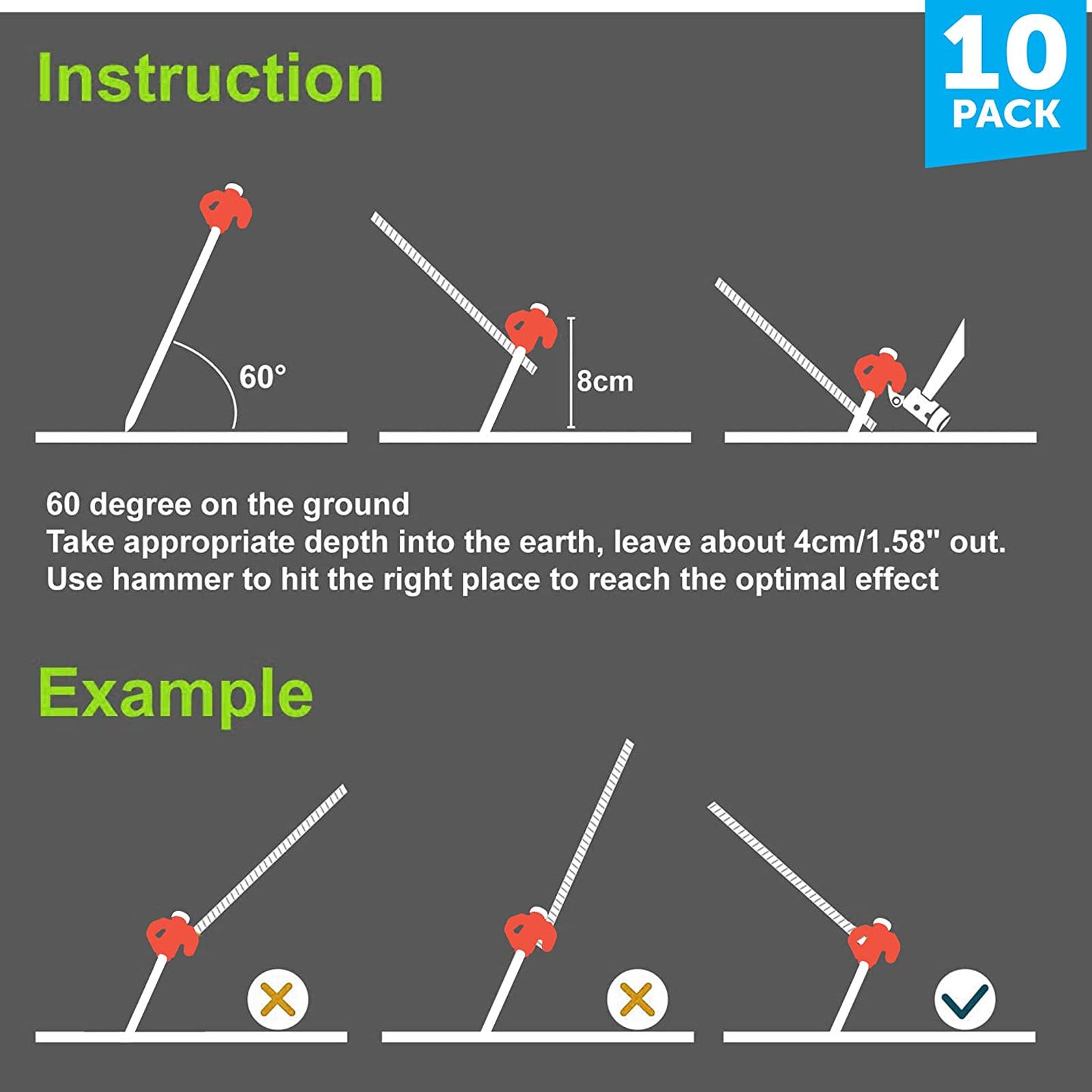 Cheap Goat Tents 21cm Portable Tent Pegs Iron Pipe Material Garden Stakes Heavy Camping Duty Tent Hammock Accessories Ground Nail Cord N3T7   
